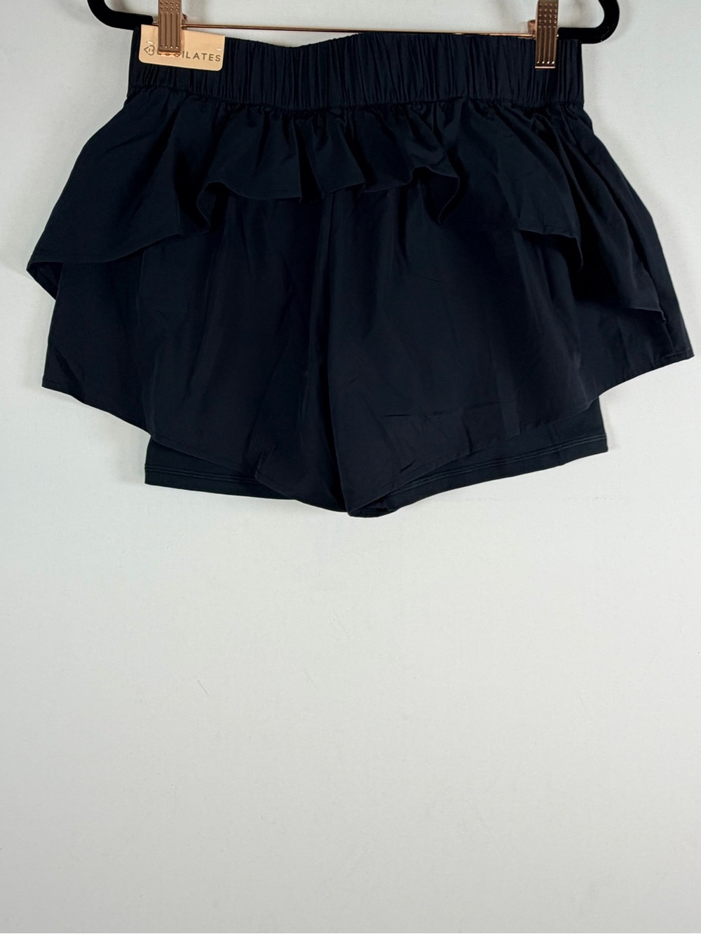 Blogilates Women's Woven Ruffle Shorts - Black - S - Picture 9 of 11
